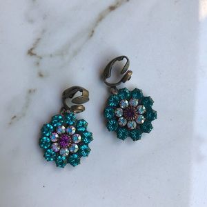 Vintage looking gem earrings